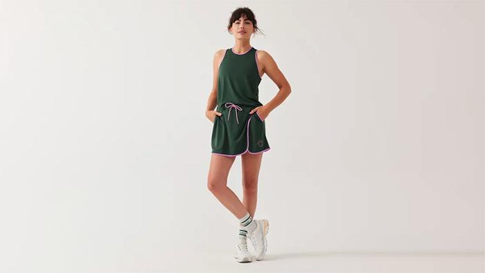 Green mesh skort
